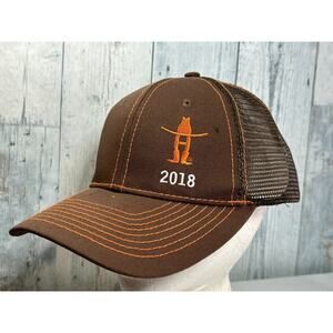 Houston Livestock Show & Rodeo 2018 Trucker Hat Snapback Brown Mesh Western Cap